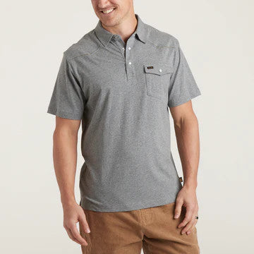 Howler Brothers Ranchero Polo: Deep Grey Heather