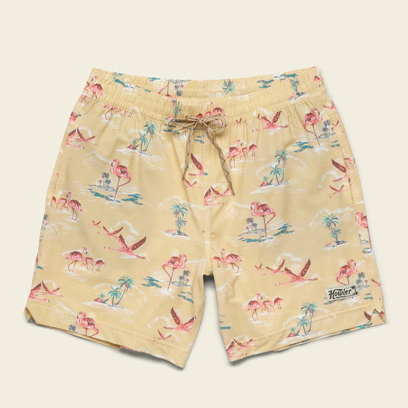 Howler Brothers Deep Set Boardshorts 17":Flamingo Flamboyance