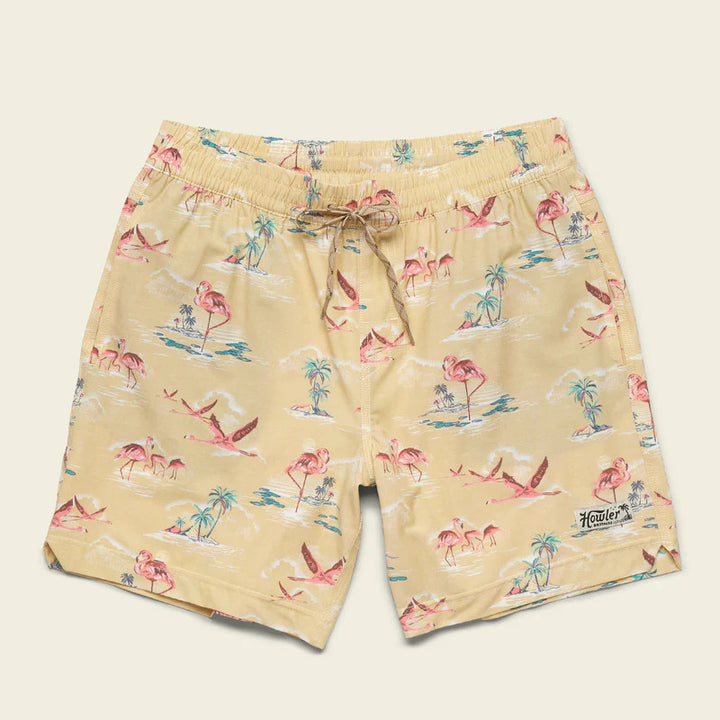 Howler Brothers Deep Set Boardshorts 17":Flamingo Flamboyance