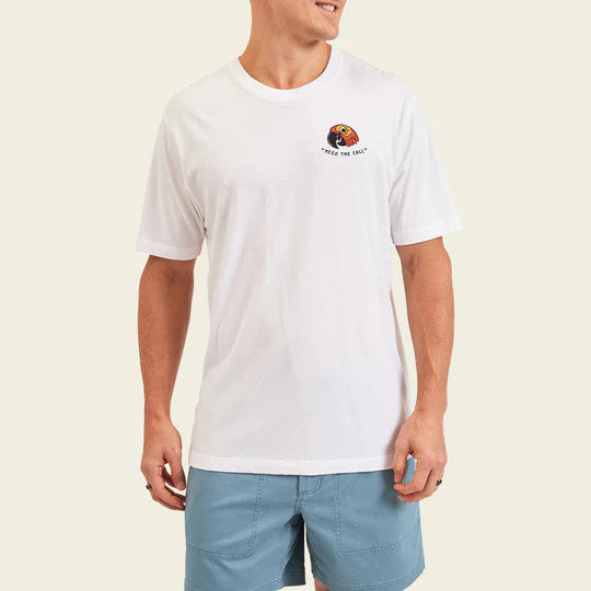 Howler Brothers Chatty Bird Cotton T-Shirt: Vintage White