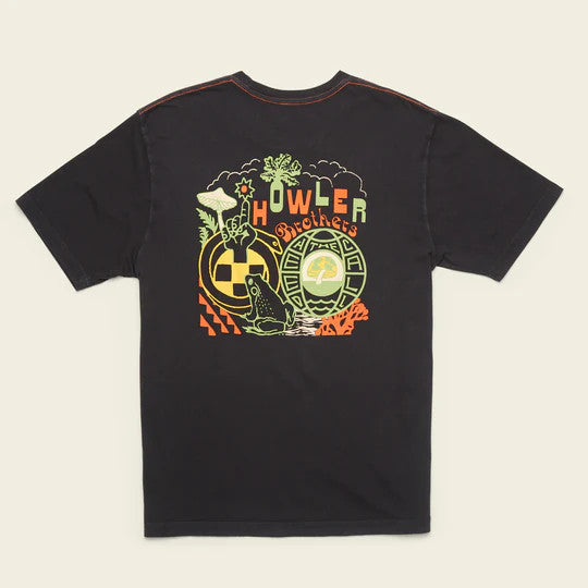 Howler Brothers Mash Up Cotton T-Shirt: Black