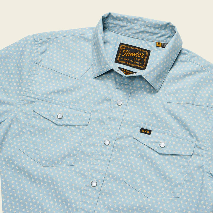 Howler Brothers H Bar B Snapshirt - Lockhart Floral: Pool Blue