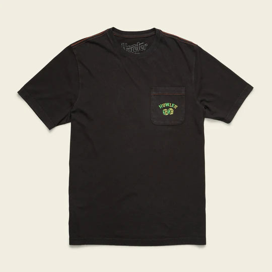 Howler Brothers Slithering Gators Cotton Pocket T-Shirt: Black