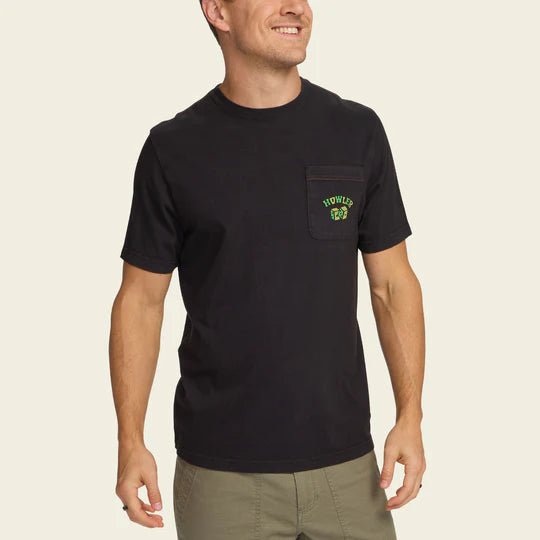 Howler Brothers Slithering Gators Cotton Pocket T-Shirt: Black