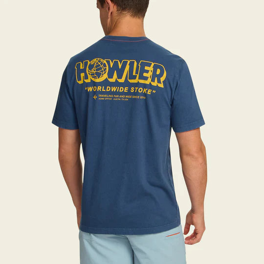 Howler Brothers Worldwide Stoke Cotton Pocket T-Shirt: Key Largo