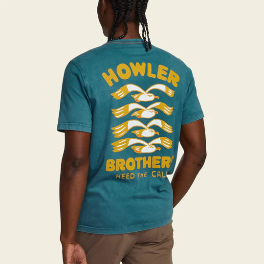 Howler Brothers Flocka Seagulls Cotton Pocket T-Shirt: Storm