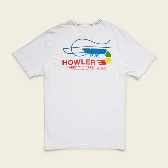Howler Brothers Skrimp Cotton Pocket T-Shirt: Vintage White