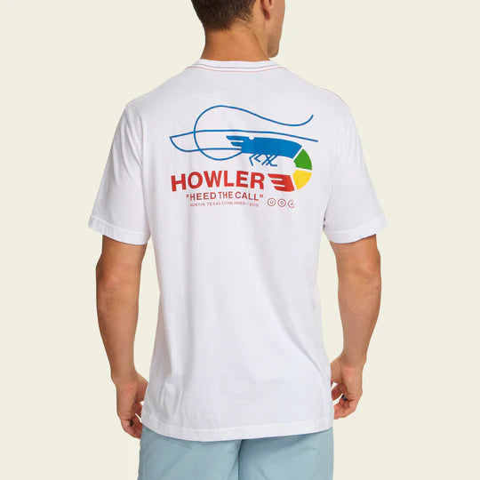 Howler Brothers Skrimp Cotton Pocket T-Shirt: Vintage White