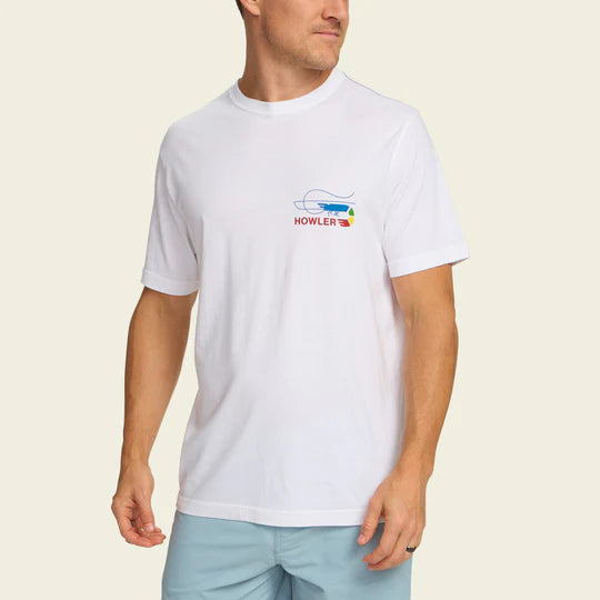 Howler Brothers Skrimp Cotton Pocket T-Shirt: Vintage White
