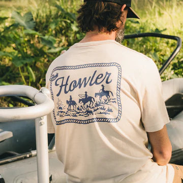 Howler Bros Cotton T-Shirt: Howler Posse: Sand Heather