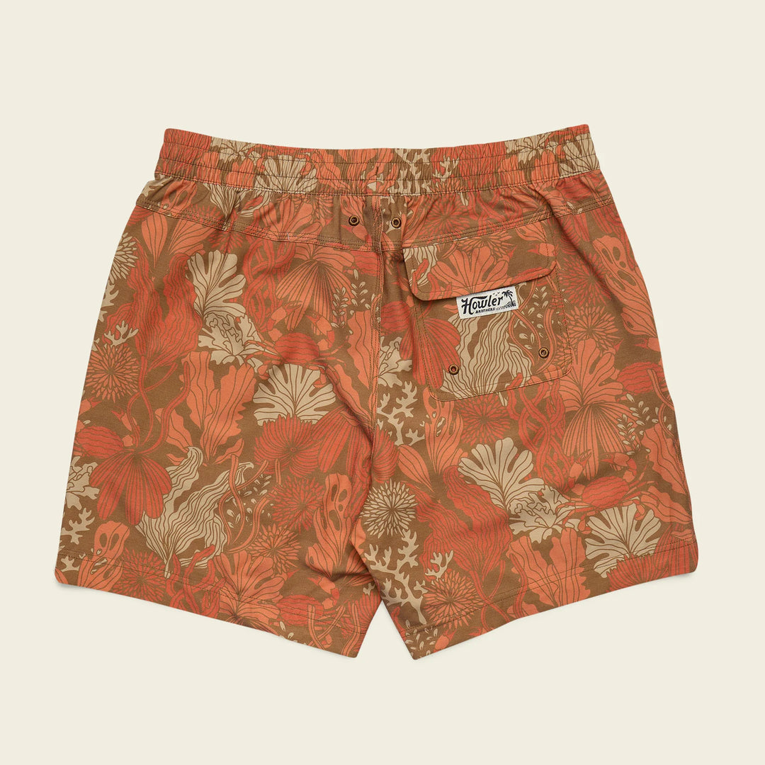 Howler Brothers Deep Set Boardshorts 17" - Reef Madness: Tangerine