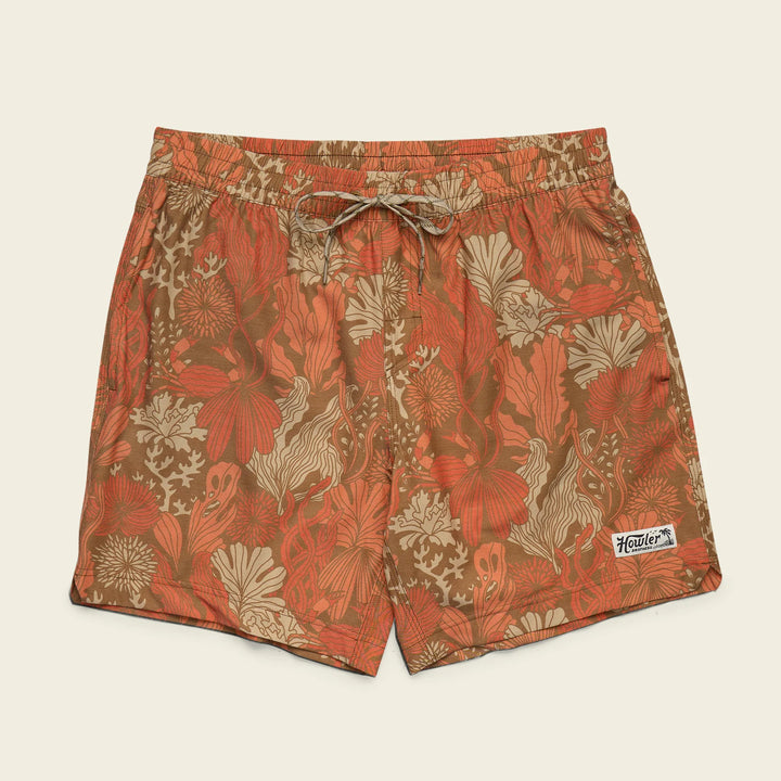Howler Brothers Deep Set Boardshorts 17" - Reef Madness: Tangerine
