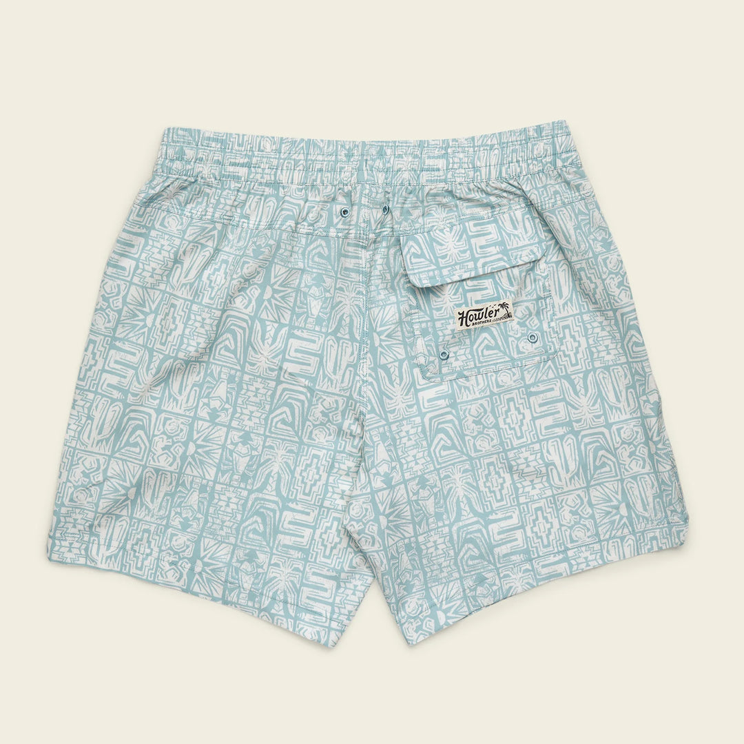 Howler Brothers Deep Set Boardshorts 17" - Tidal Tables: Seafoam