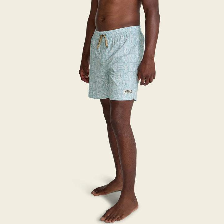 Howler Brothers Deep Set Boardshorts 17" - Tidal Tables: Seafoam