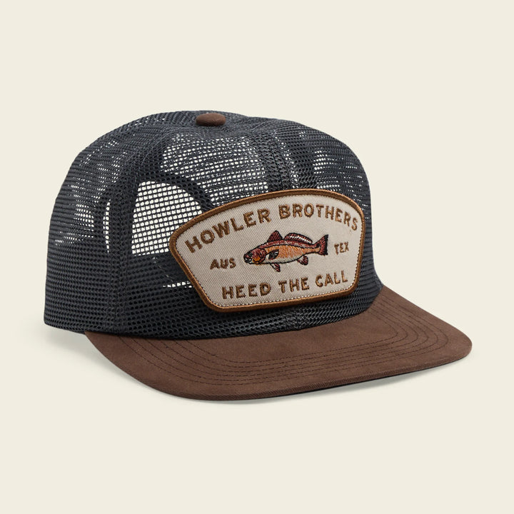 Howler Bros Redfish Feedstore Snapback: Brown / Grey