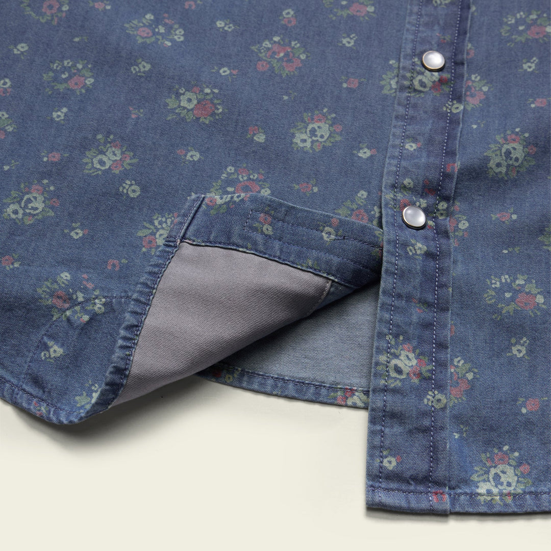 Howler Bros H Bar B Snapshirt - Bouquets: Washed Indigo