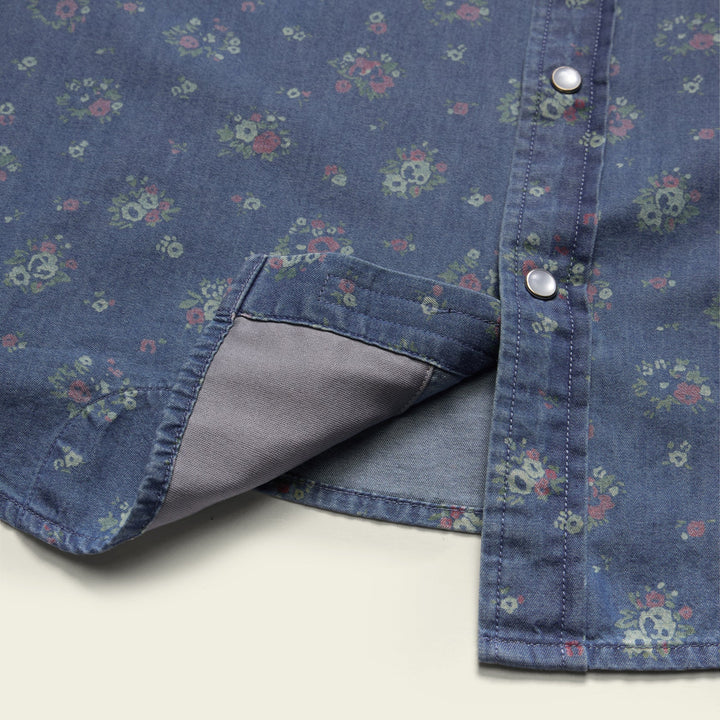 Howler Bros H Bar B Snapshirt - Bouquets: Washed Indigo