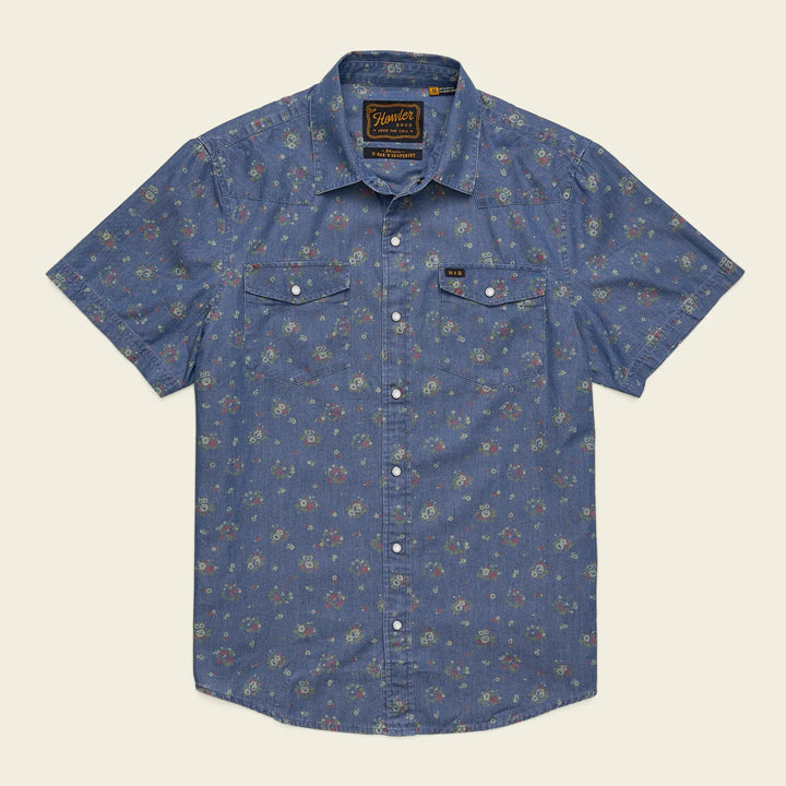 Howler Bros H Bar B Snapshirt - Bouquets: Washed Indigo