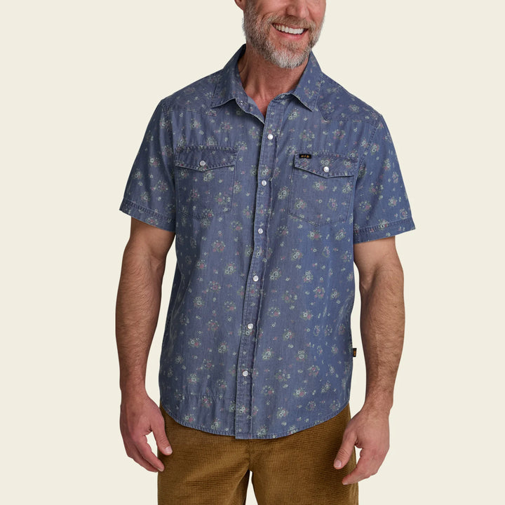 Howler Bros H Bar B Snapshirt - Bouquets: Washed Indigo