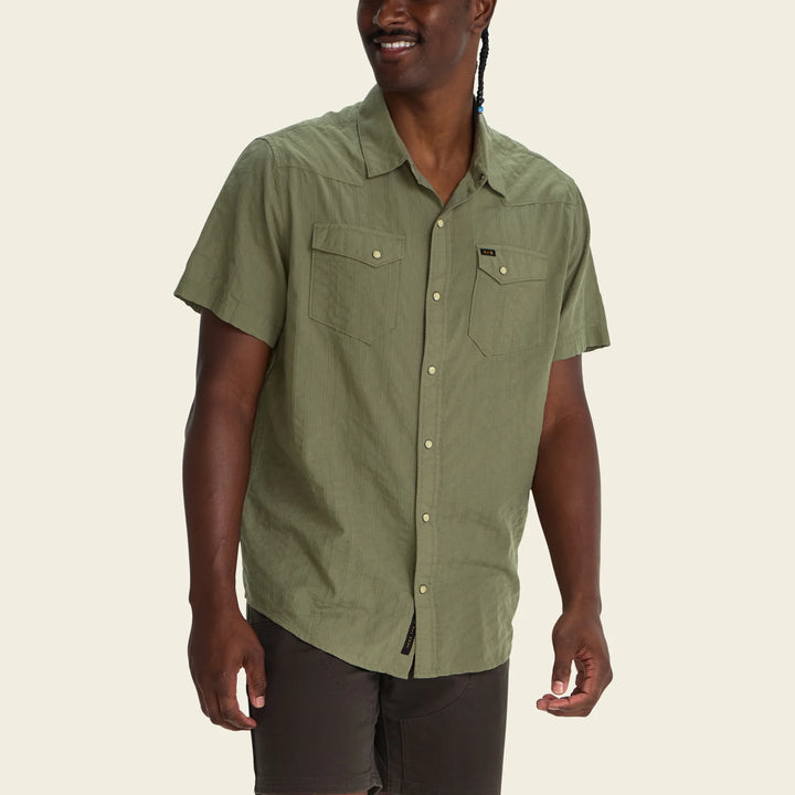 Howler Bros H Bar B Snapshirt - Eyelet Stripe: Cadet