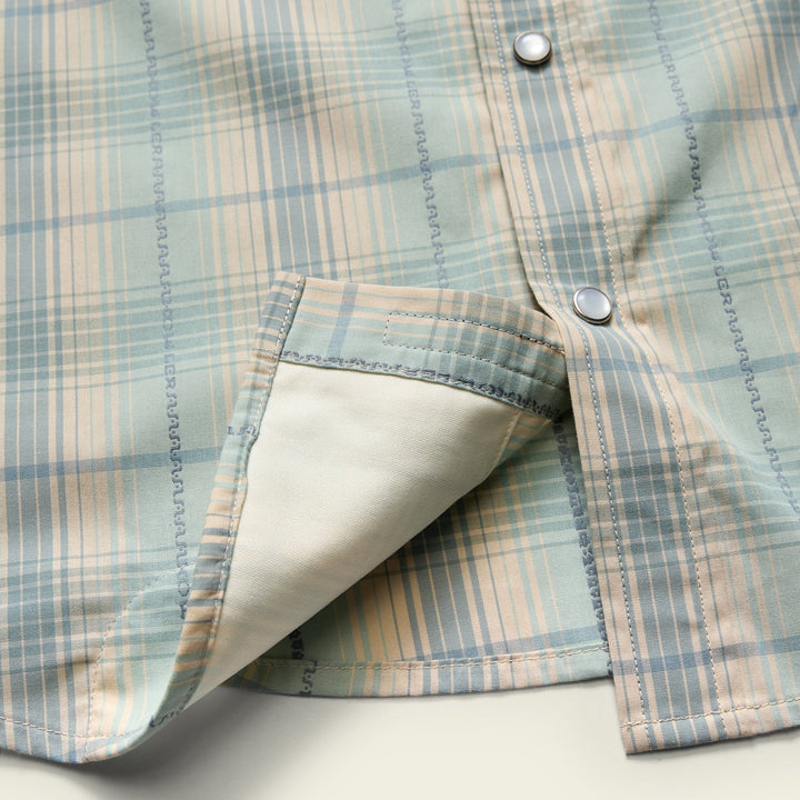Howler Bros H Bar B Snapshirt - Prairie Plaid: Seafoam