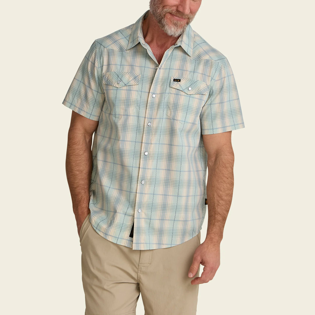 Howler Bros H Bar B Snapshirt - Prairie Plaid: Seafoam