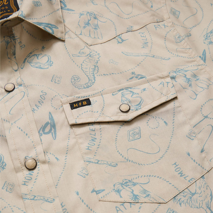 Howler Bros H Bar B Snapshirt - Sea Rodeo: Sand