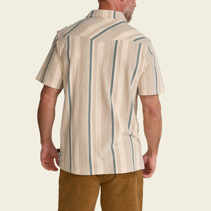 Howler Bros Ranchero Polo: Old Bill Stripe - Limestone