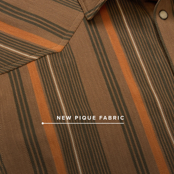 Howler Bros Ranchero Polo: Old Bill Stripe - Otter
