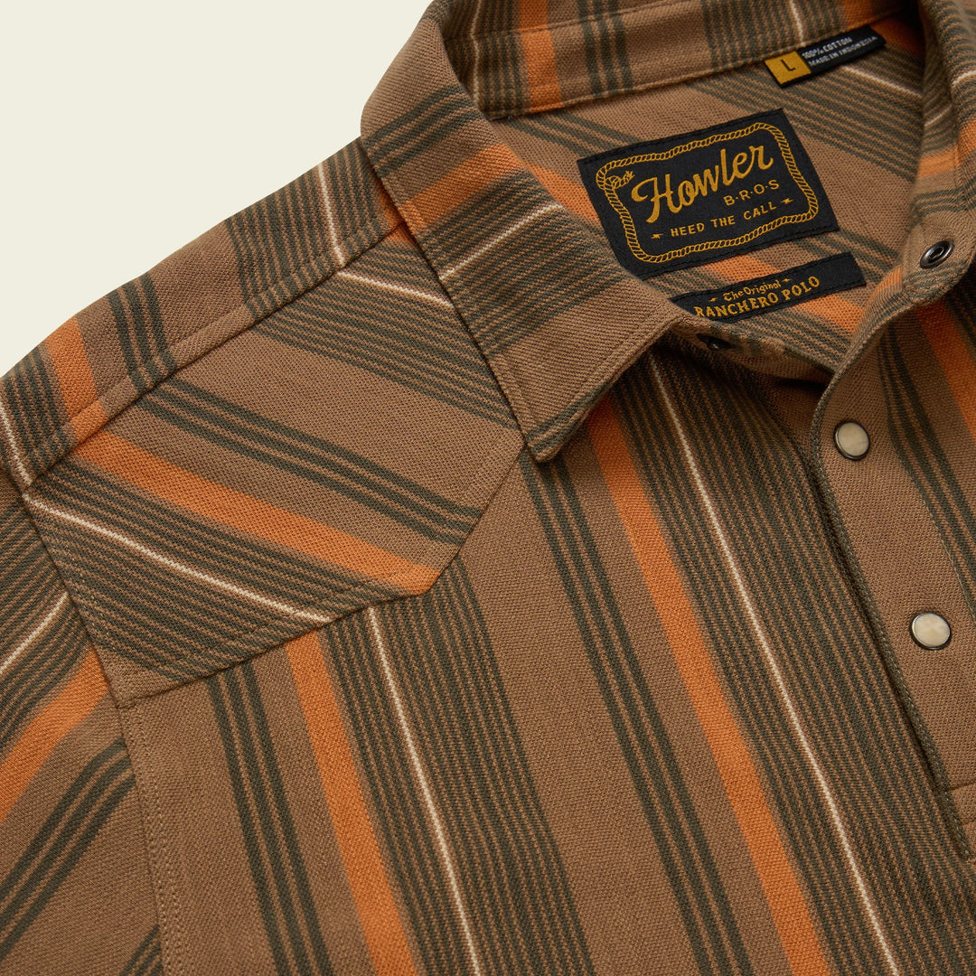 Howler Bros Ranchero Polo: Old Bill Stripe - Otter
