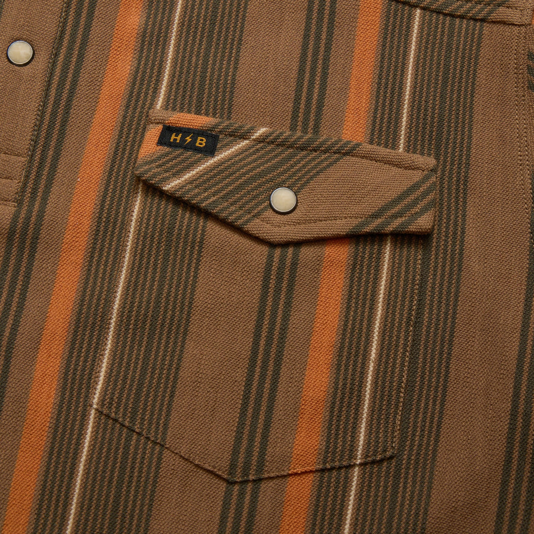 Howler Bros Ranchero Polo: Old Bill Stripe - Otter