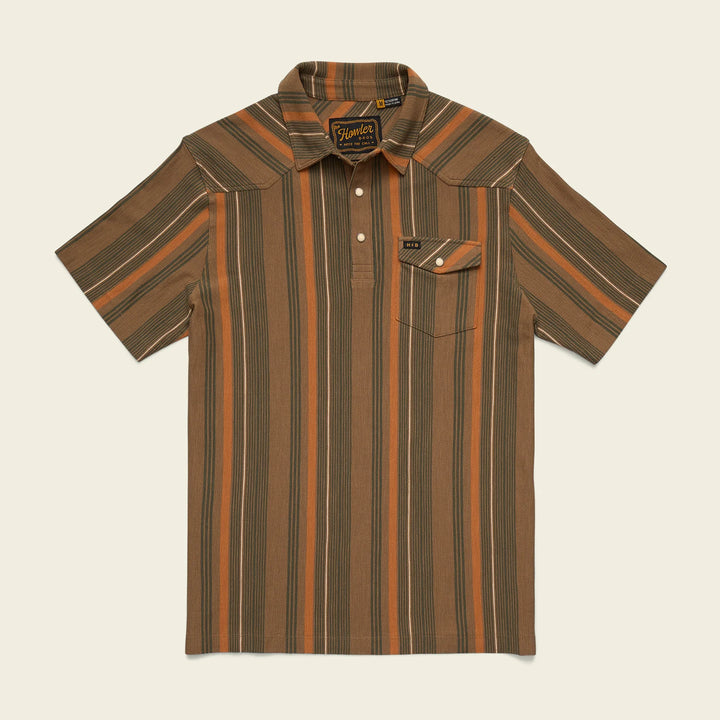 Howler Bros Ranchero Polo: Old Bill Stripe - Otter