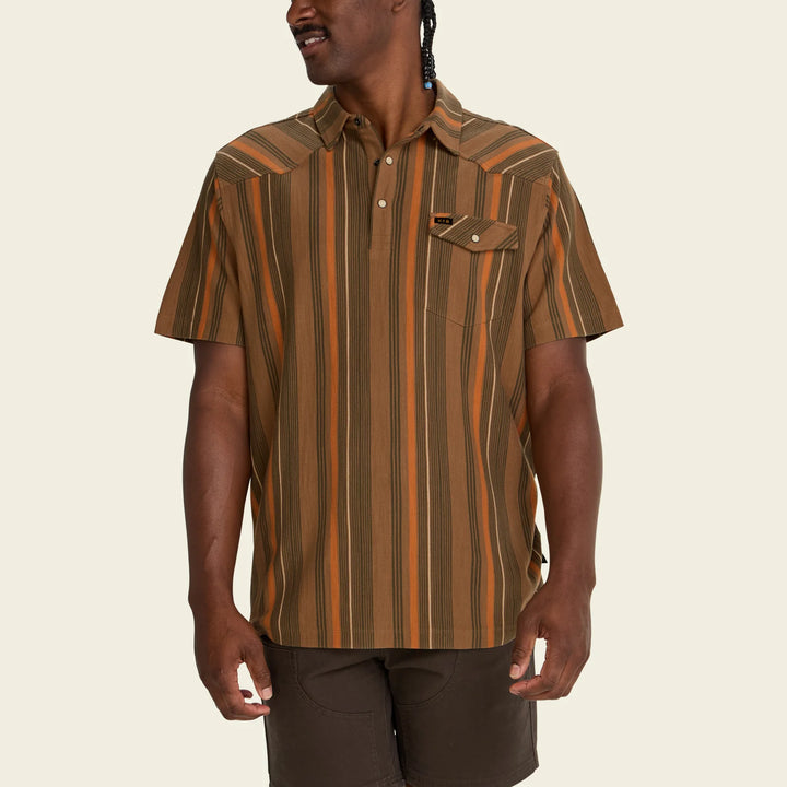 Howler Bros Ranchero Polo: Old Bill Stripe - Otter