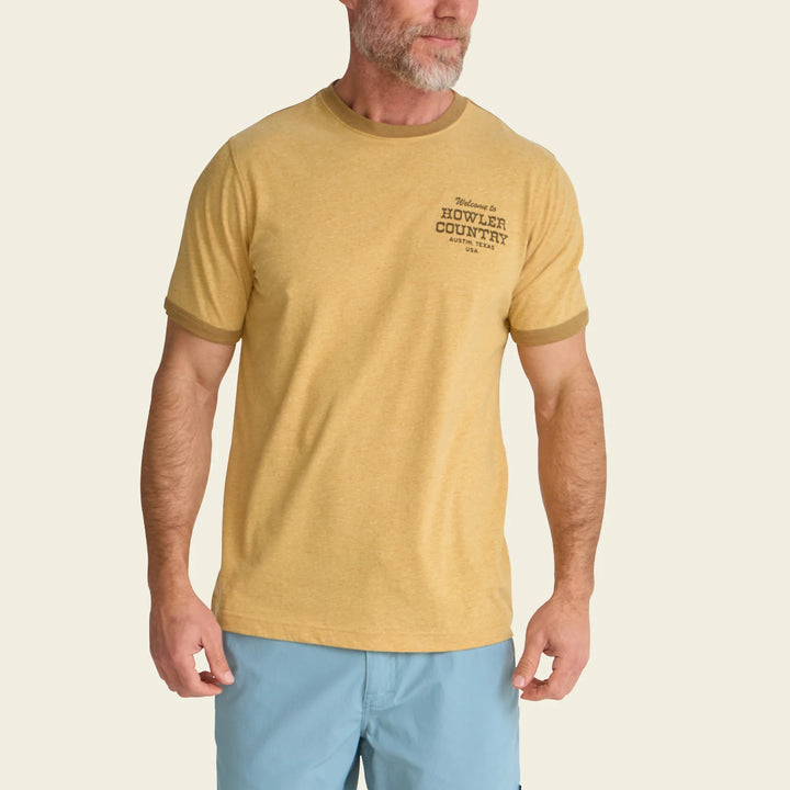 Howler Country Cotton Ringer T-Shirt: Honey Heather