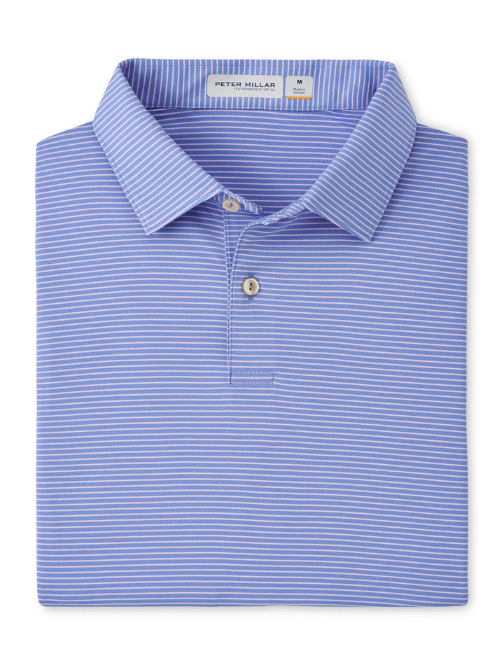 Peter Millar Featherweight Stripe Performance Polo: Evening Tide
