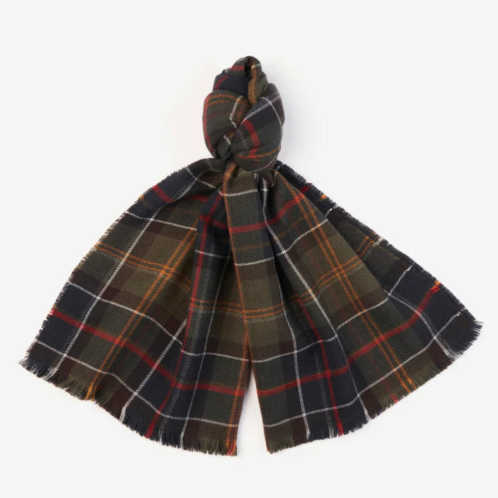 Barbour Hailes Tartan Scarf: Midnight Berry