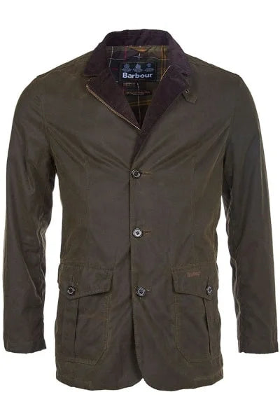 Barbour Lutz Wax Jacket: Olive