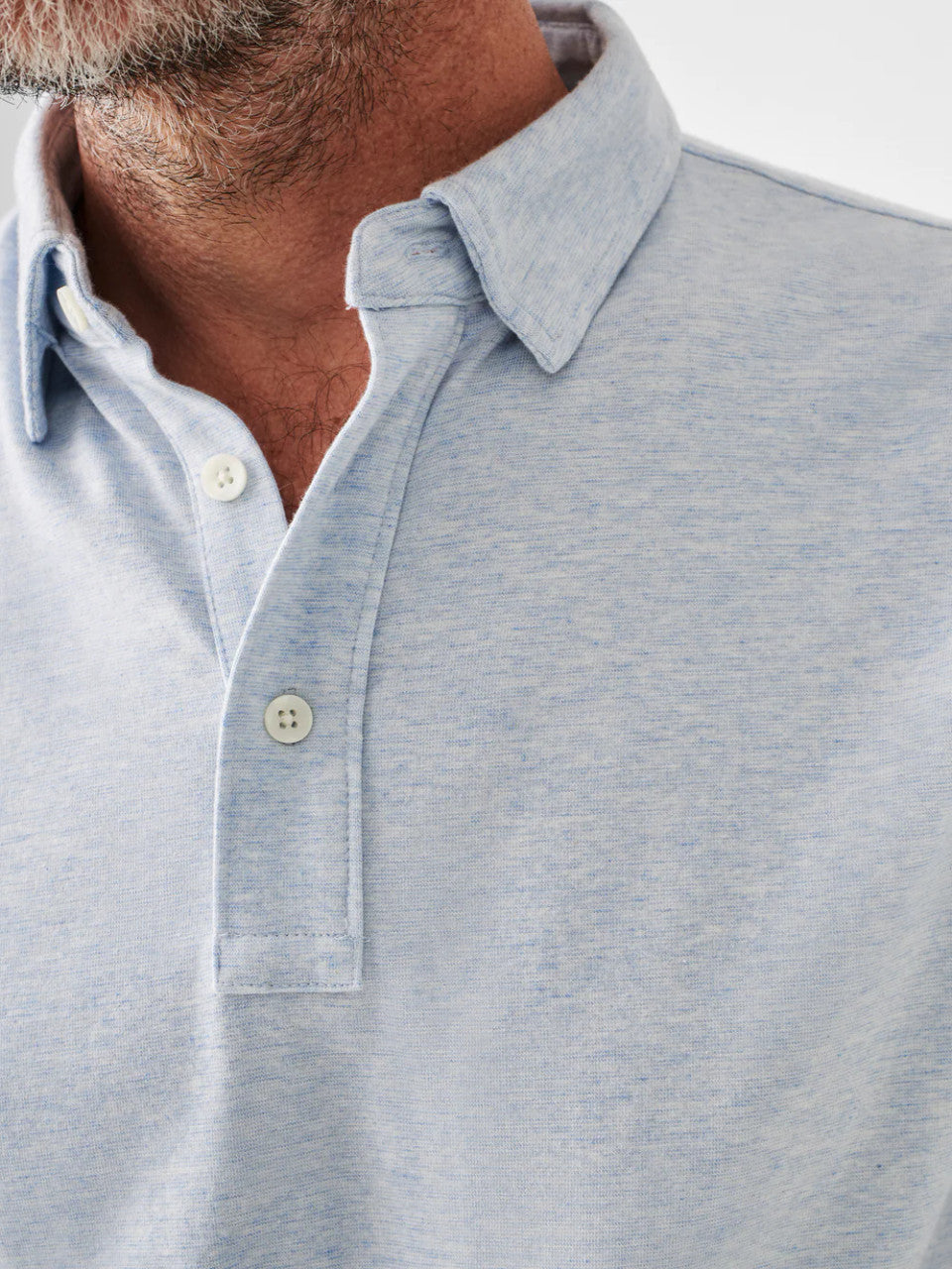 Faherty Movement™ Short-Sleeve Polo: Cardiff Blue Heather