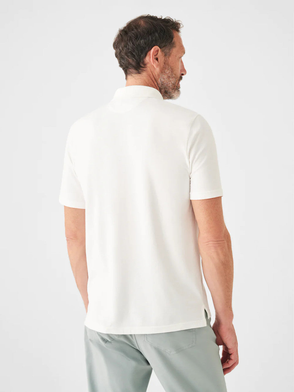 Faherty Movement™ Short-Sleeve Polo: White