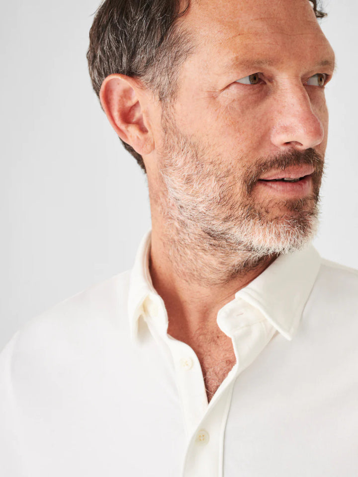 Faherty Movement™ Short-Sleeve Polo: White