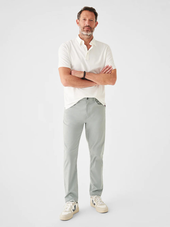 Faherty Movement™ Short-Sleeve Polo: White