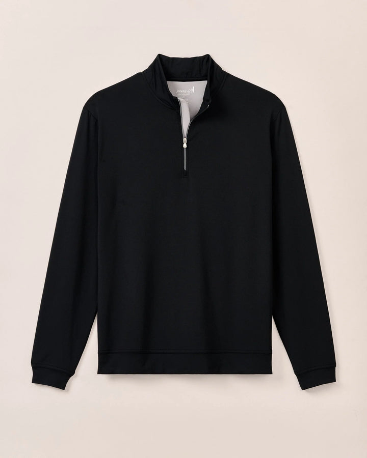 Johnnie-O Motion Performance 1/4 Zip Pullover: Black