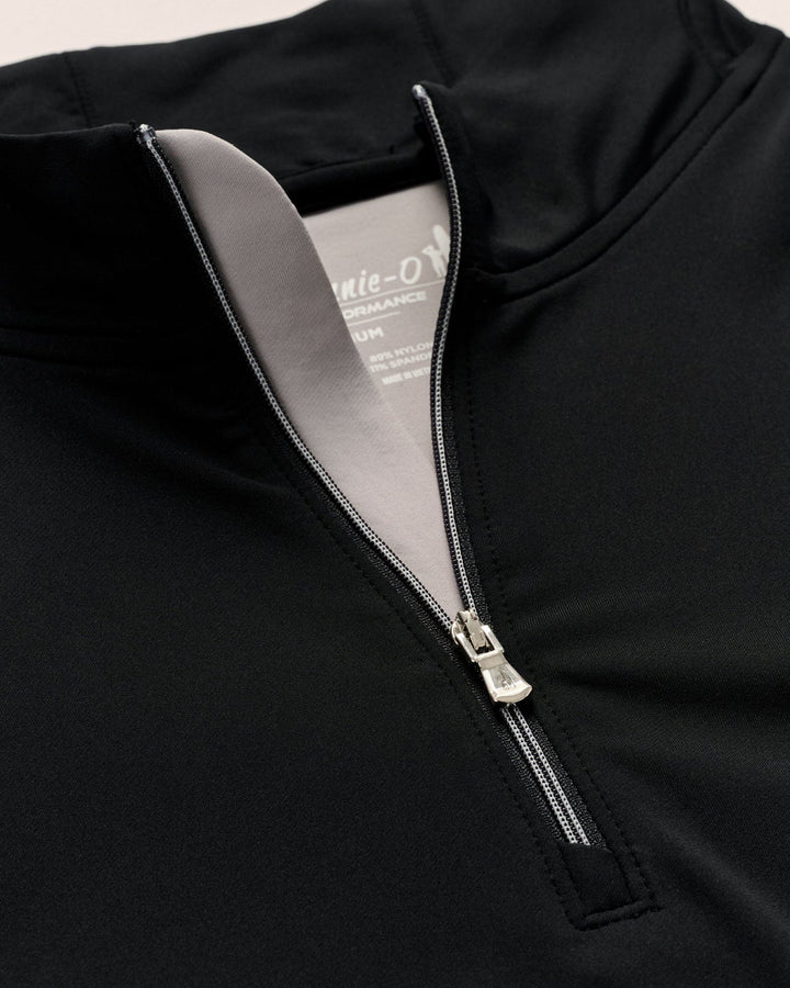 Johnnie-O Motion Performance 1/4 Zip Pullover: Black