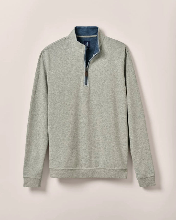 Johnnie-O Sully 1/4 Zip Pullover: Light Gray