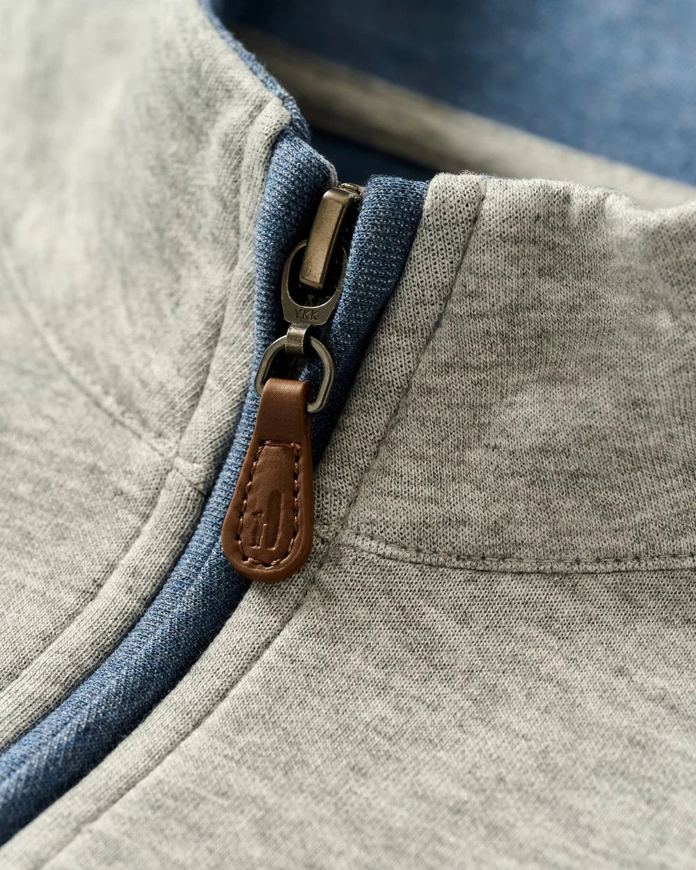 Johnnie-O Sully 1/4 Zip Pullover: Light Gray