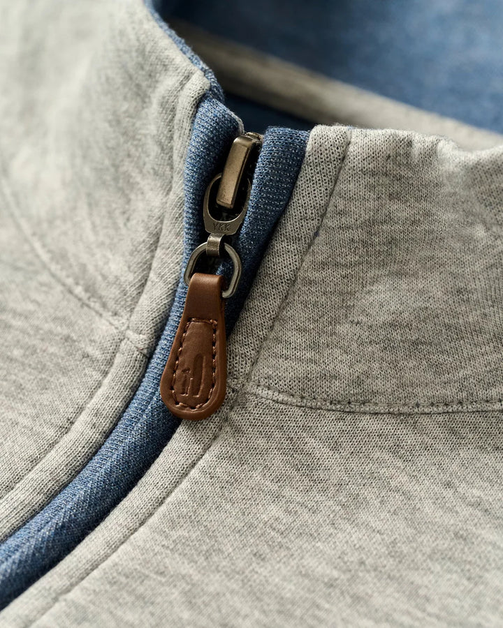 Johnnie-O Sully 1/4 Zip Pullover: Light Gray