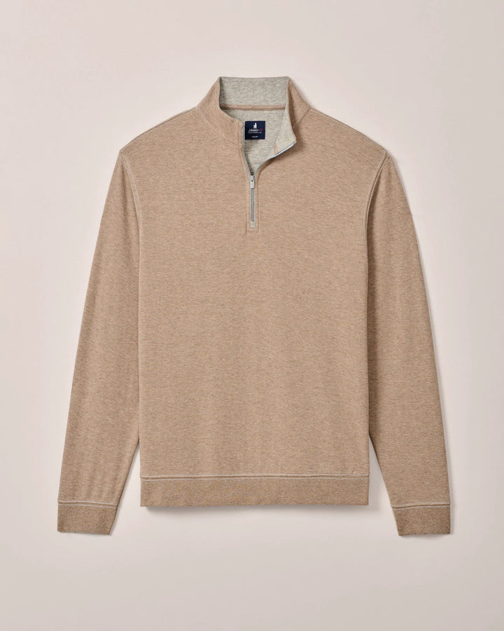 Johnnie-O Hanks "Lightweight Sully" 1/4 Zip Pullover: Hazelnut