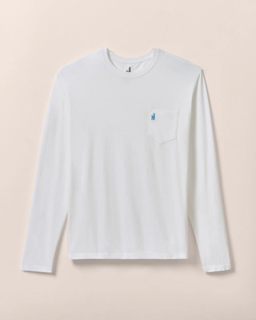 Johnnie-O Brennan Long Sleeve Cotton Blend T-Shirt: White – Craig