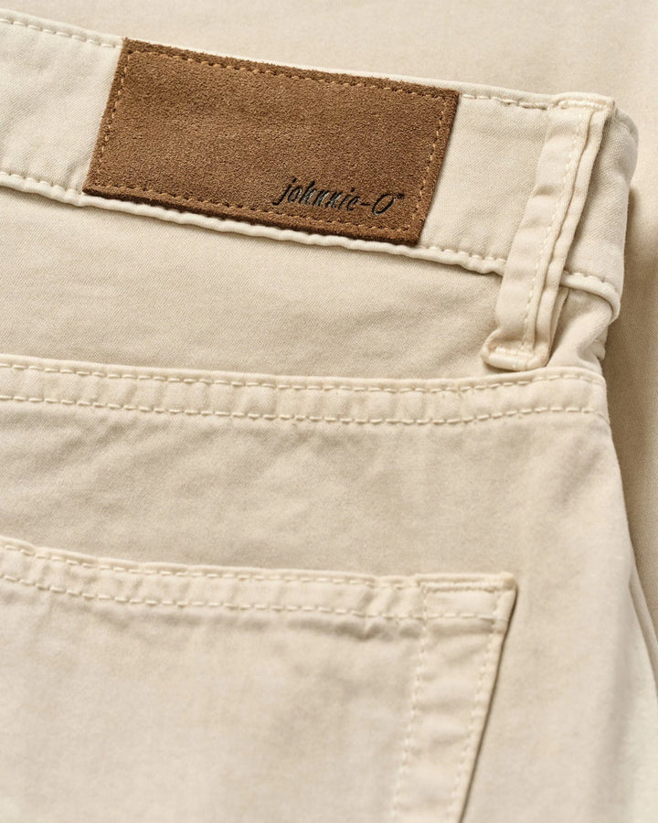 Johnnie-O Carmel Sateen 5-Pocket Pant: Stone