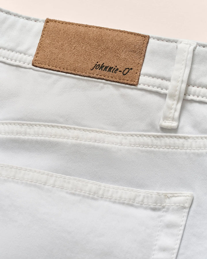 Johnnie-O Carmel Sateen 5-Pocket Pant: White